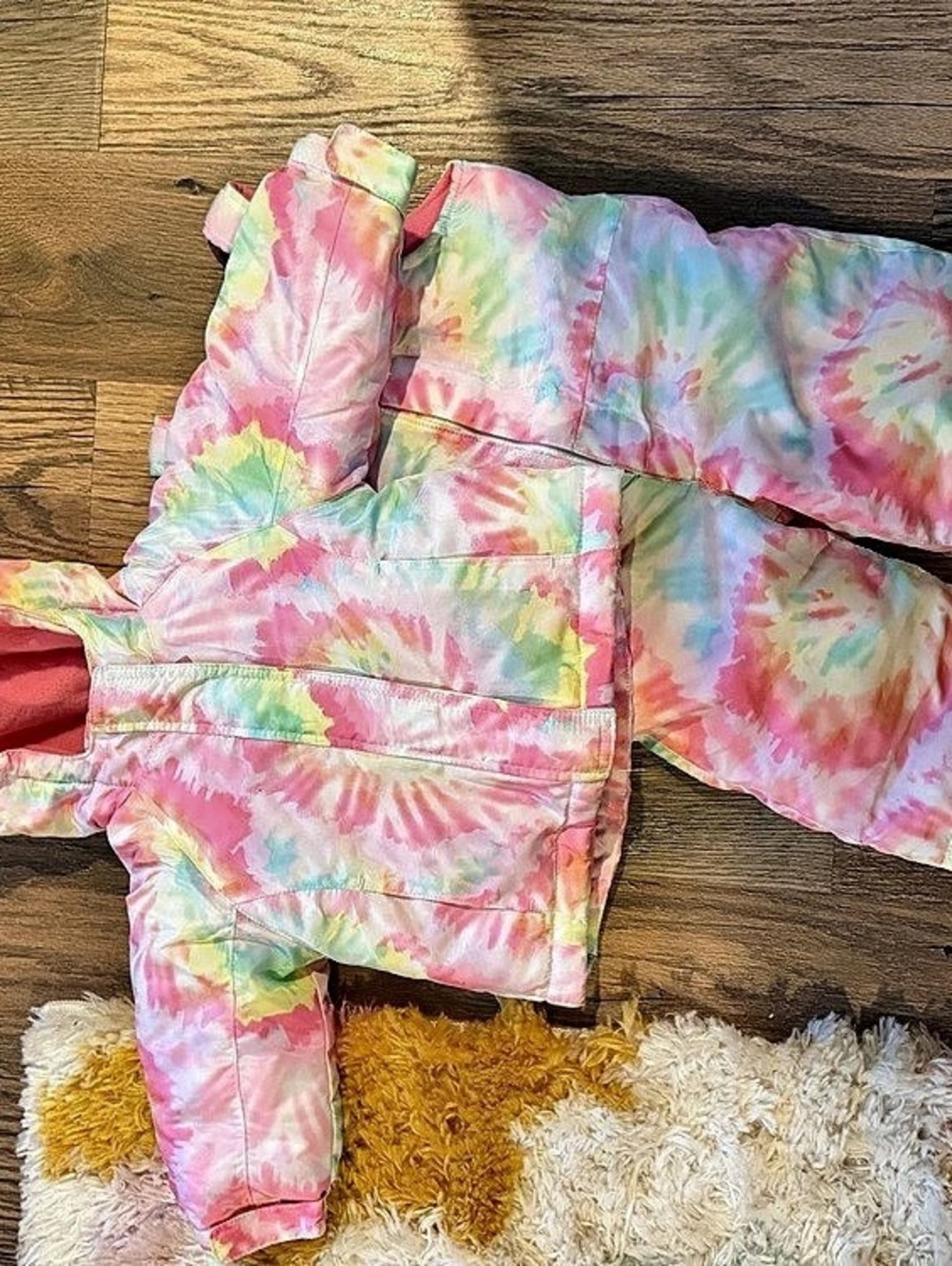 Children’s PLACE Tie-Dye Snowsuit Pink 12M-18M